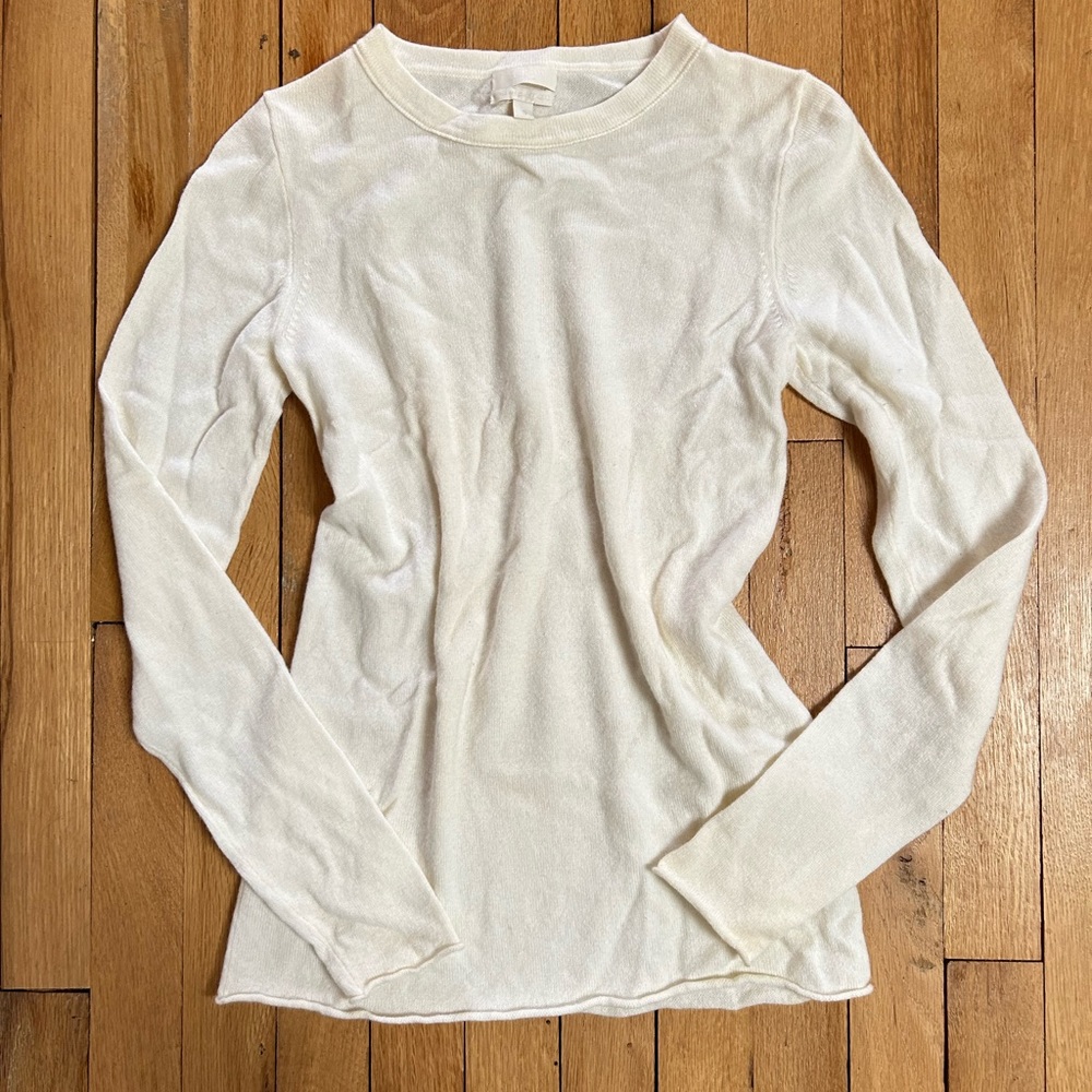 J. Crew Italian Cashmere Sweater White/Cream